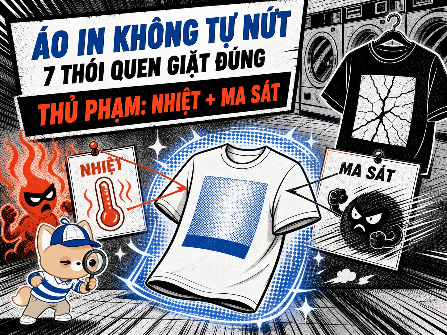 Cách giặt áo in không bong nứt: 7 thói quen giữ hình lâu hơn